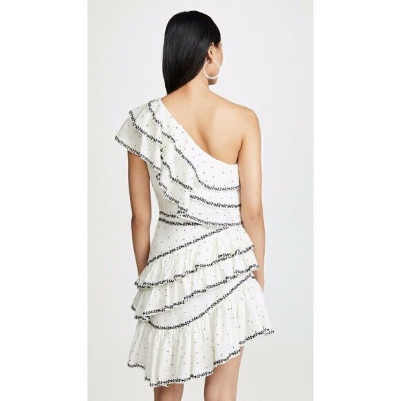 NEW LOVE SAM BLACK ROSE ONE SHOULDER MINI DRESS - Picture 2 of 6